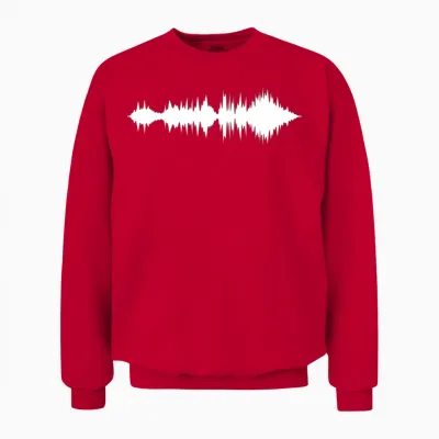Waves Amplitude Rash Curve Diagram Music Unisex Sweatshirt - Red