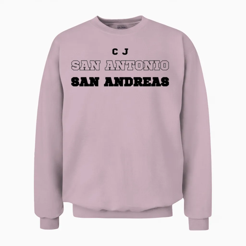 San Antonio Unisex Sweatshirt in Light Pink