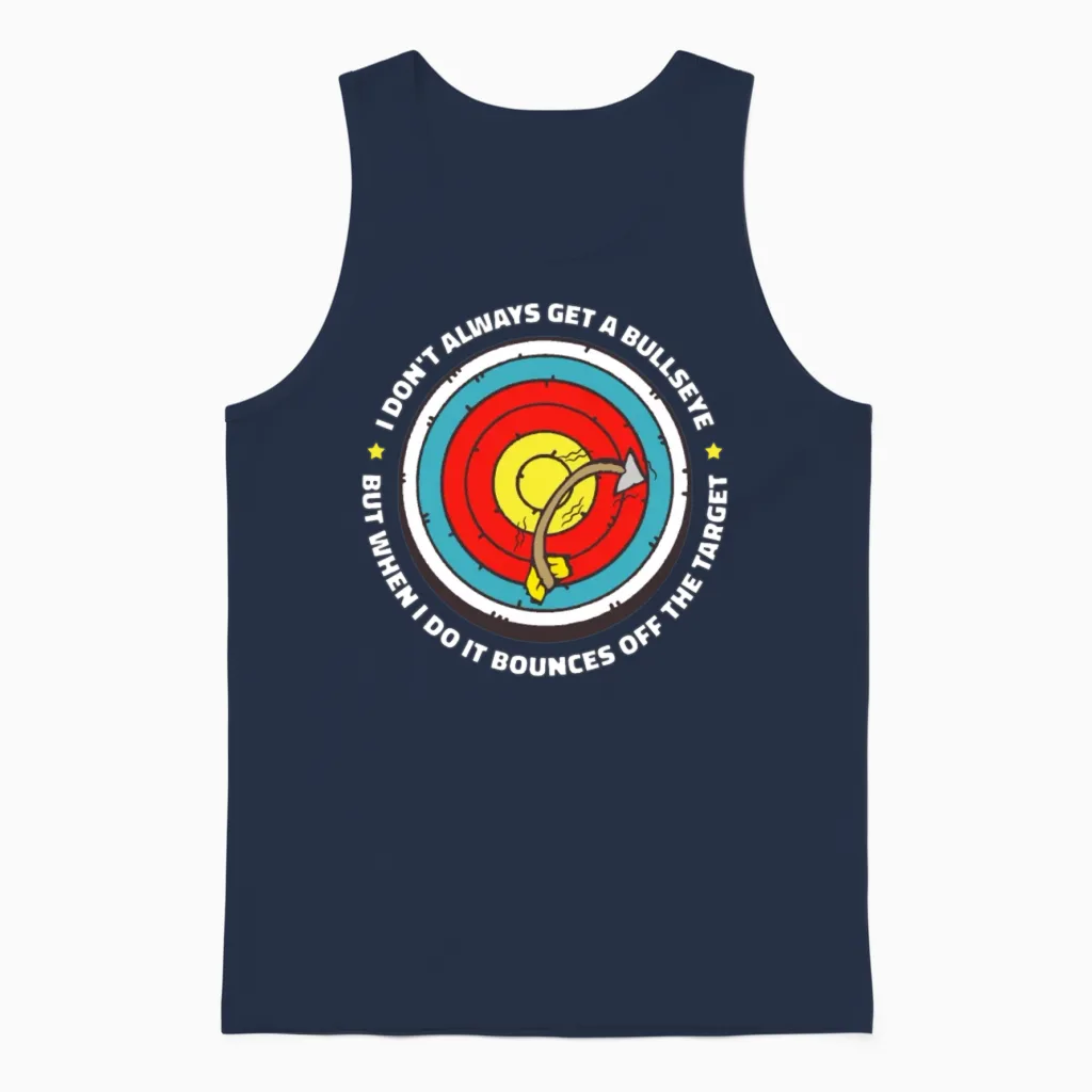 Archery Funny Unisex Tank Top in Navy