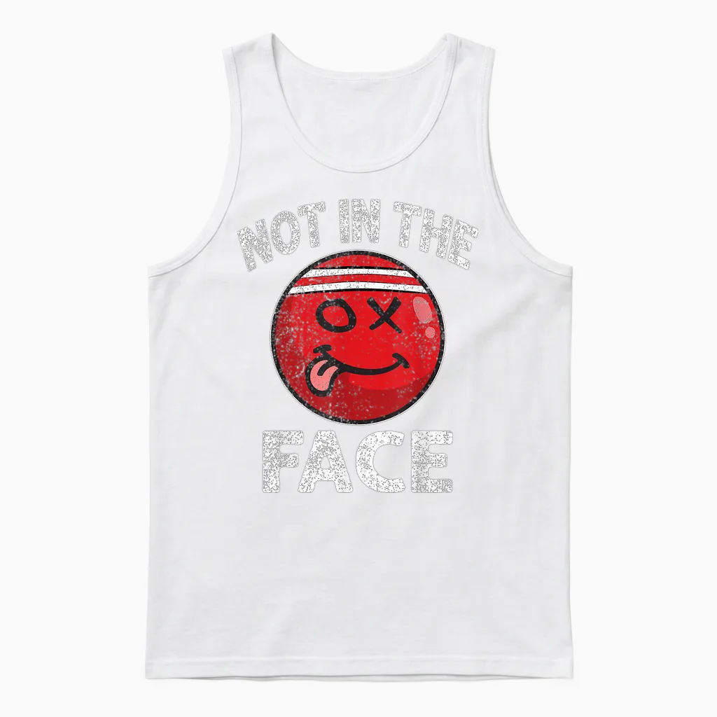 Nicht in Das Gesicht Roter Völkerball Brennball Unisex Tank Top in White