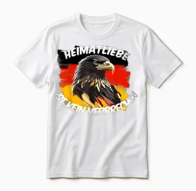 Heimatliebe Ist Kein Verbrechen - Deutschland Eagle Classic Unisex T-Shirt - White