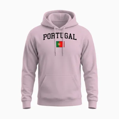 Portugiesische Flagge Herren Damen Kinder Portugal Unisex Hoodie - Light Pink