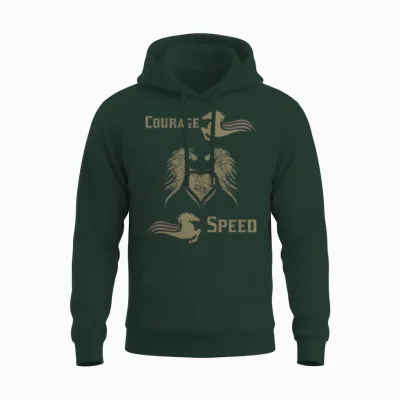 Horse Courage and Speed Unisex Hoodie - Forest