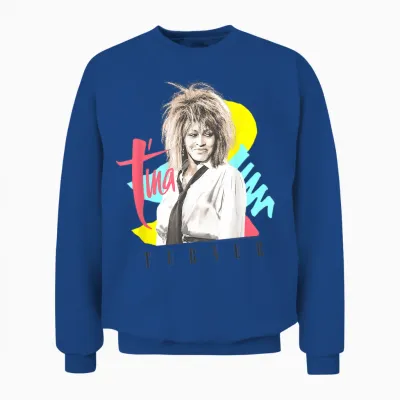 Tina Turner Retro Striche Und Formen Unisex Sweatshirt - Royal