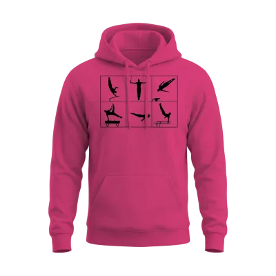 Men's Gymnastics, Gymnast Unisex Hoodie - Heliconia