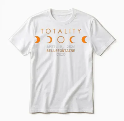 Totality Eclipse Path of Totality Ohio America Unisex T-Shirt - White