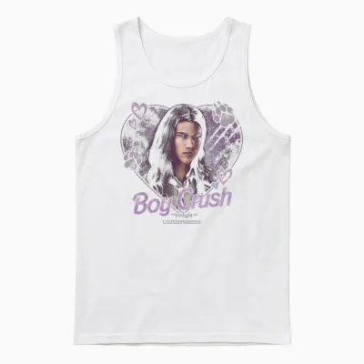 Twilight Boy Crush Jacob Heart Collage Werewolf Movie Unisex Tank Top - White