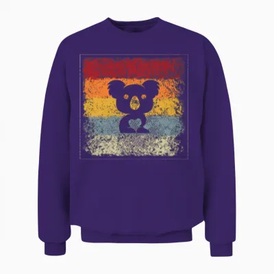 Koala Retro Unisex Sweatshirt - Purple