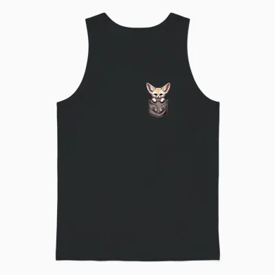 Pocket Fennec Foxes Lover Fenec Fox Animal Art Wild Animals Unisex Tank Top - Black