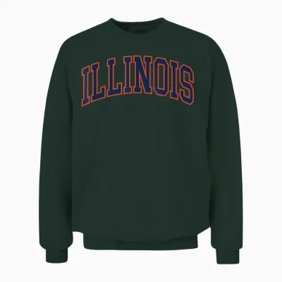 Retro Illinois Tee Vintage Illinois Blue Orange Throwback Il Unisex Sweatshirt - Forest