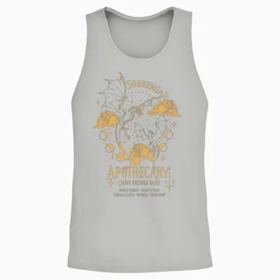 Sorrengail Apothecary | Fourth Wing | Gold Unisex Tank Top - Ash