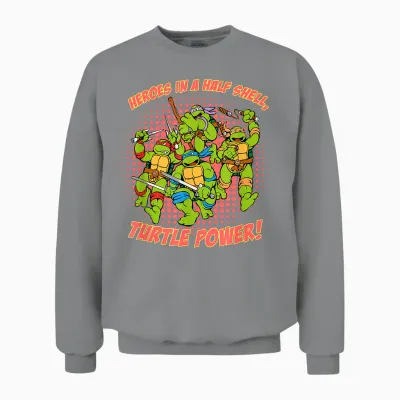 Heroes in a Half Shell, Turtle Power! Unisex Sweatshirt - Sport Grey