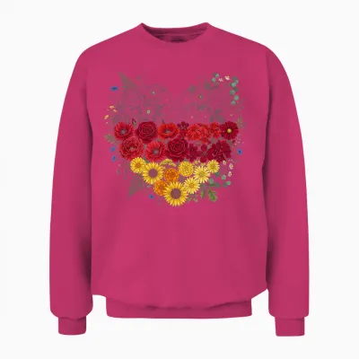Deutschland Herz Mit Der Deutschen Flagge Germany Unisex Sweatshirt - Heliconia
