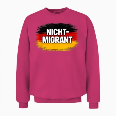Nicht Migrant Deutschland Flagge Unisex Sweatshirt - Heliconia