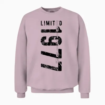 Grunge Vintage Limited Edition 1977 Birthday Unisex Sweatshirt - Light Pink