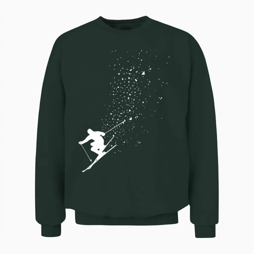 Ski Freestyle Skiing Freeski Winter Sports Skiers Unisex Sweatshirt in Forest