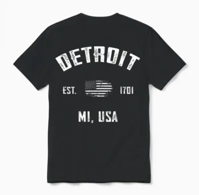Detroit Unisex T-Shirt - Black
