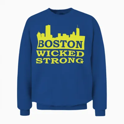 Boston Wicked Strong Marathon Boston Marathon Bost Unisex Sweatshirt - Royal