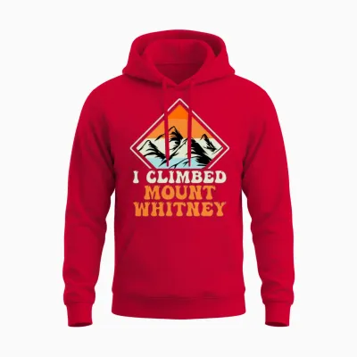 Mountaineers Summit Sports Hiking Climbing Unisex Hoodie - Red