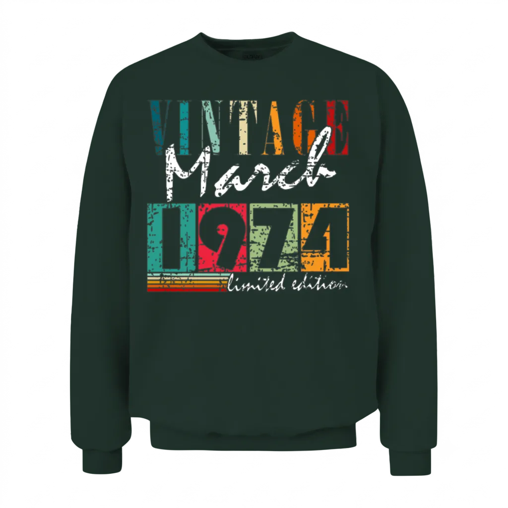 March 1974 Jubilee 1974 Legends March Unisex Sweatshirt - Forest