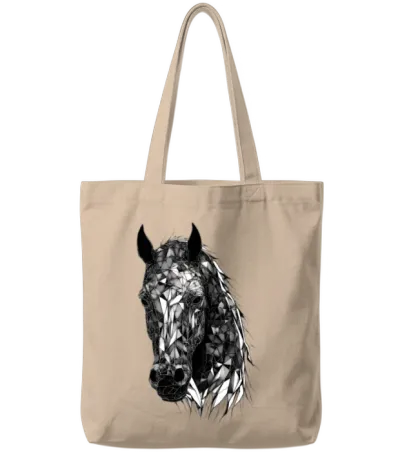 Gothic Horse Dark Horses Goth Art Wiccan Occult Tote Bags - Natural
