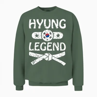 Korean Martial Arts Hyung Unisex Sweatshirt - Military Green