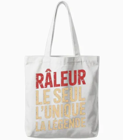 Raleur Men's Funny Long Sleeve Funny Gift Idea Tote Bags - White