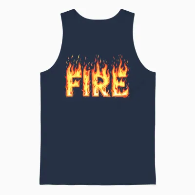 Fire Flame Shirt Adult Kids Men Women Fire and Ice Costume Unisex Tank Top - Navy