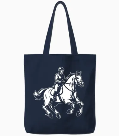 Horse Riding Tote Bags - Navy