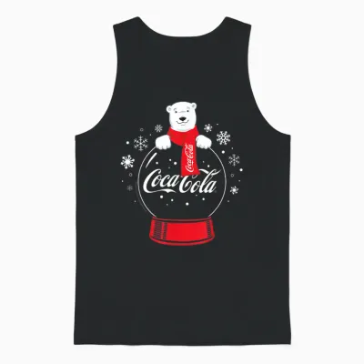 Coca-Cola - Polar Bear Snowglobe Unisex Tank Top - Black