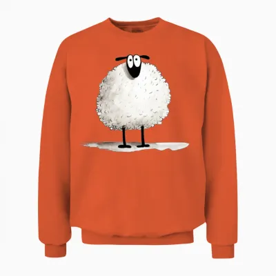 Funny Sheep Unisex Sweatshirt - Orange