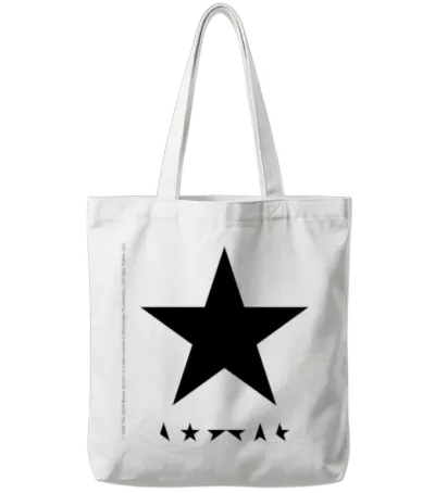 David Bowie Album Cover Blackstar Tote Bags - White