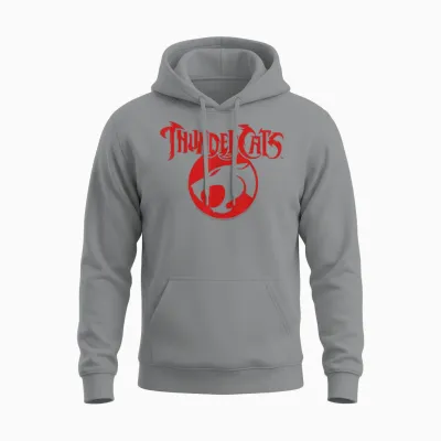 Thundercats Red Vintage Classic Logo Unisex Hoodie - Sport Grey
