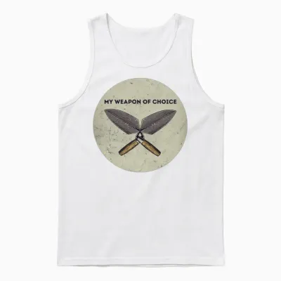 Funny Archaeology Weapon Unisex Tank Top - White