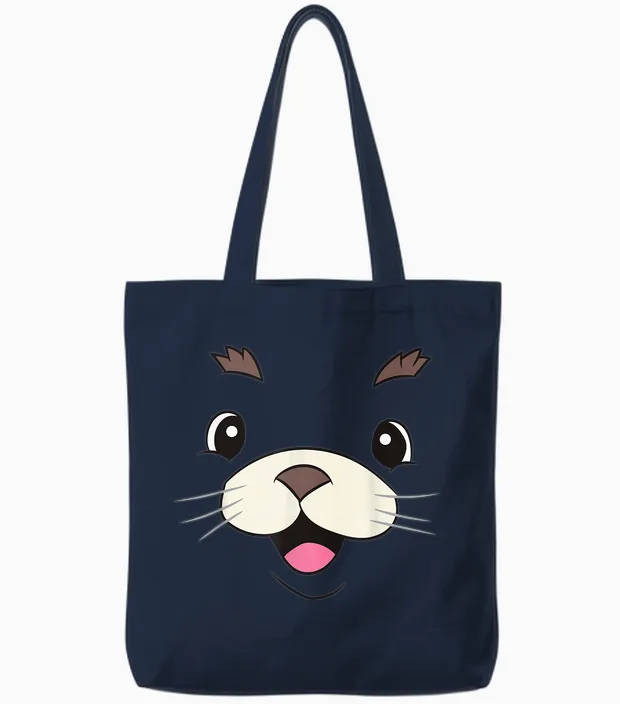 Lustiges Robbe Kostüm Lazy Halloween Kostüm Süße Robbe Tote Bags in Navy