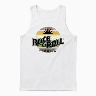 Rock N Roll Tequila Eighth Collection Unisex Tank Top - White