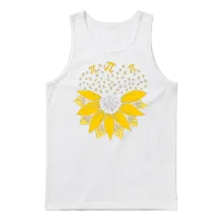 Pi Day Sunflower Unisex Tank Top - White – 1