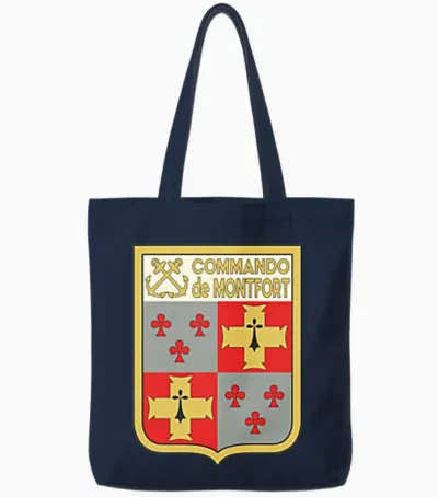Montfort Commando Des Forces Spéciales Militaires Françaises T-Shirt Haut De Gamme Tote Bags - Navy