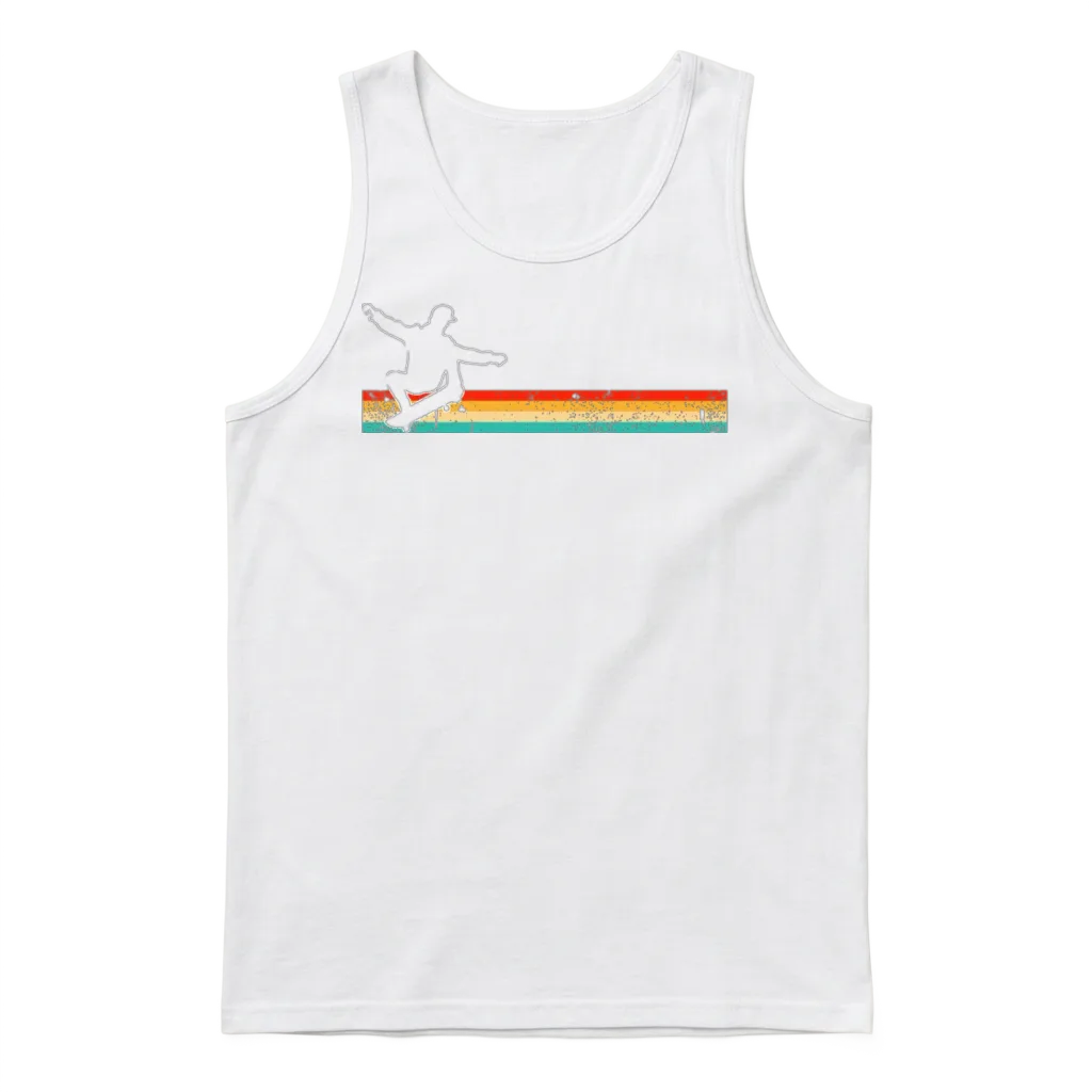 Skater Retro Unisex Tank Top - White