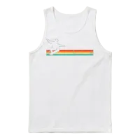 Skater Retro Unisex Tank Top - White – 1