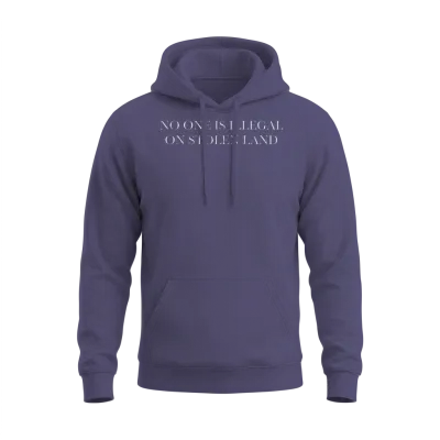 No One Is Illegal on Stolen Land Unisex Hoodie - Heather Sport Dark Navy