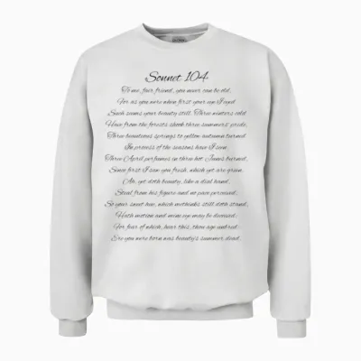 Sonnet 104 Unisex Sweatshirt - White