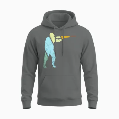 Hunting Retro Unisex Hoodie - Graphite Heather