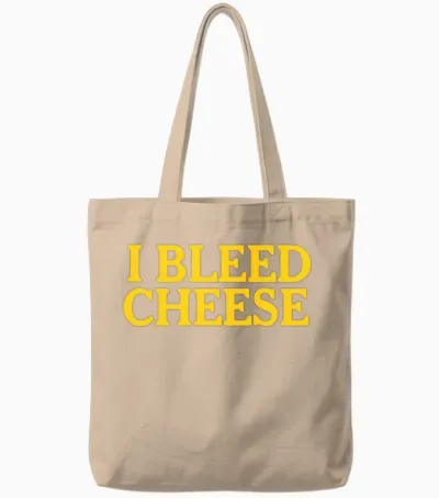 Funny Packer Cheesehead Bleed Cheese Tote Bags - Natural