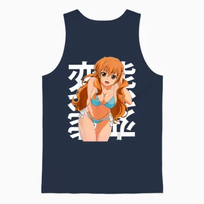 Esthétique Japonais Anime Beautiful Lewd Waifu Otaku Unisex Tank Top - Navy
