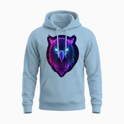 Odin Farbiger Lila Rabe Odins Rabe Wikinger Walhalla Pagan Unisex Hoodie - Light Blue