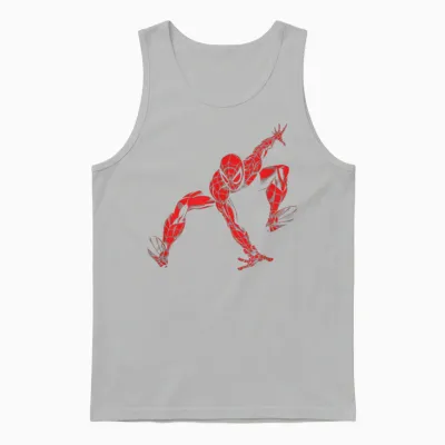 Marvel Spider-Man: Brand New Day Red & Black World Tour Unisex Tank Top - Ash
