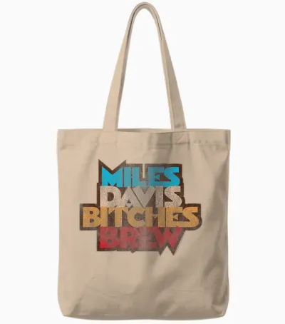 Miles Davis Bitches Brew Im Stress Tote Bags - Natural