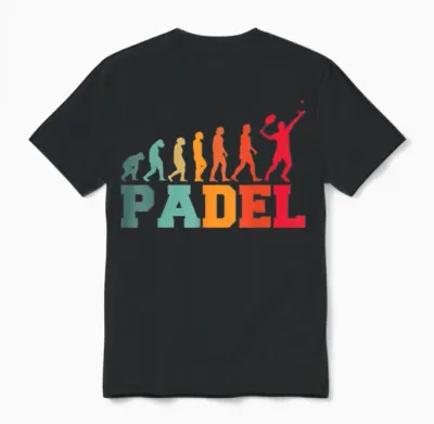 Funny Padel It's Fun Player Padel Tennis T-Shirt, Black Unisex T-Shirt - Black