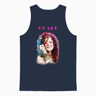 Janis Joplin Es Ist Schwer, Frei Zu Sein Unisex Tank Top - Navy
